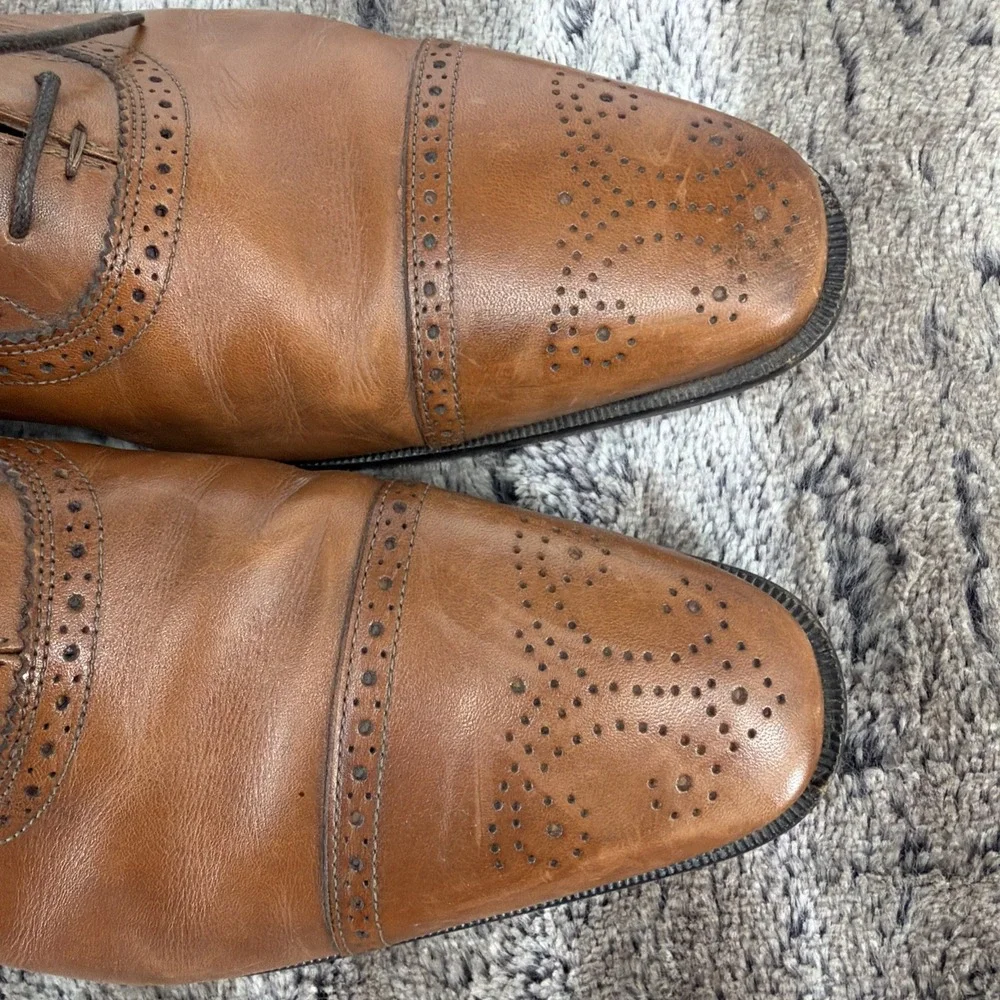 Broletto Bartolomeo Italy Mens Wingtip Oxford Brown Leather Dress Shoes 11 M